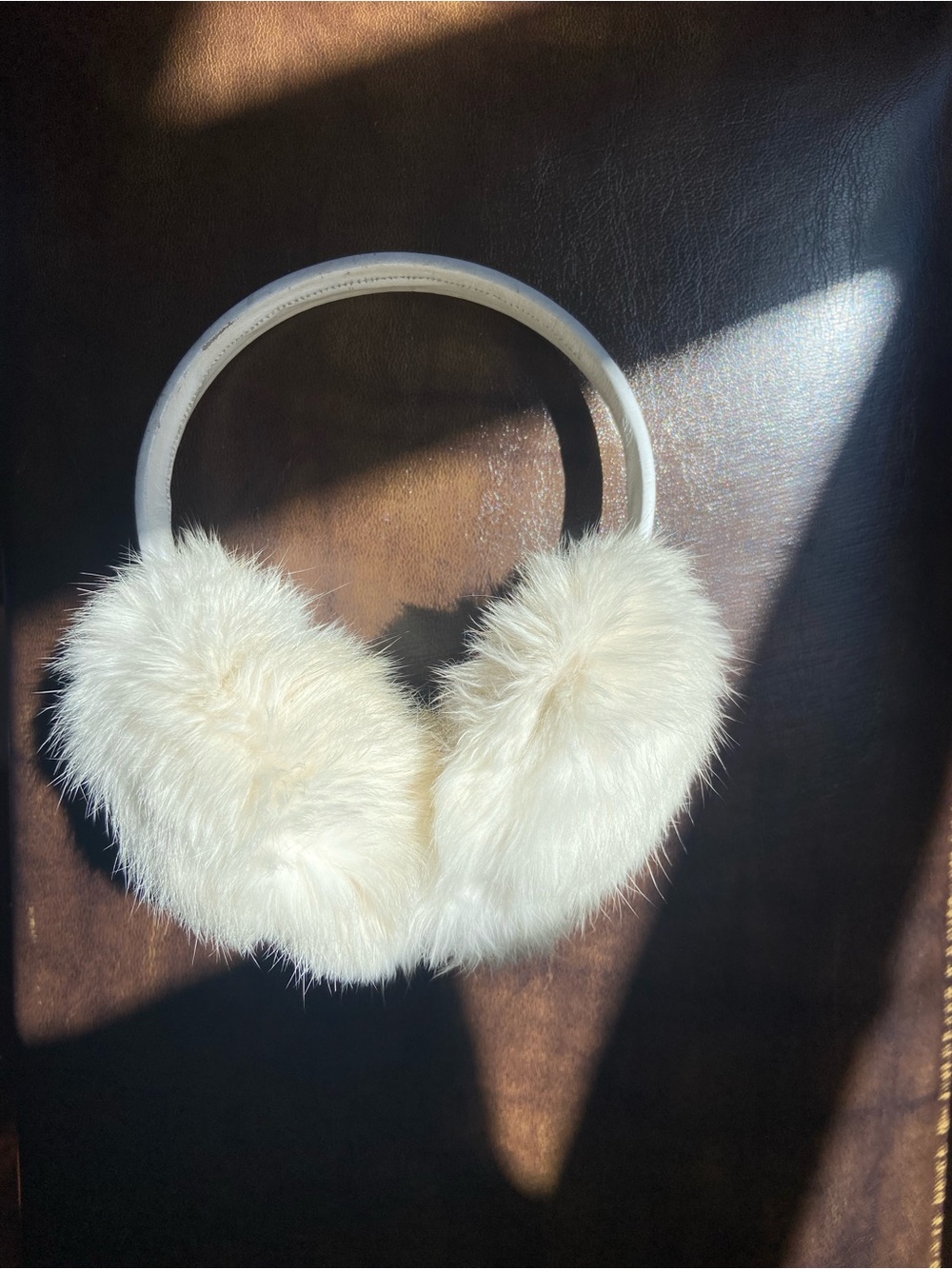 Cream Faux Fur Earmuffs